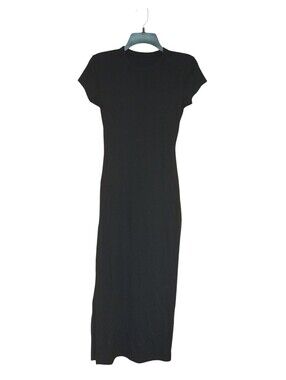 Non-Brand Name Classic Black Short-Sleeve Maxi Dress Size S